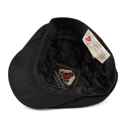 Gorra Newsboy British Millerain de algodón encerado de Jaxon & James - Negro