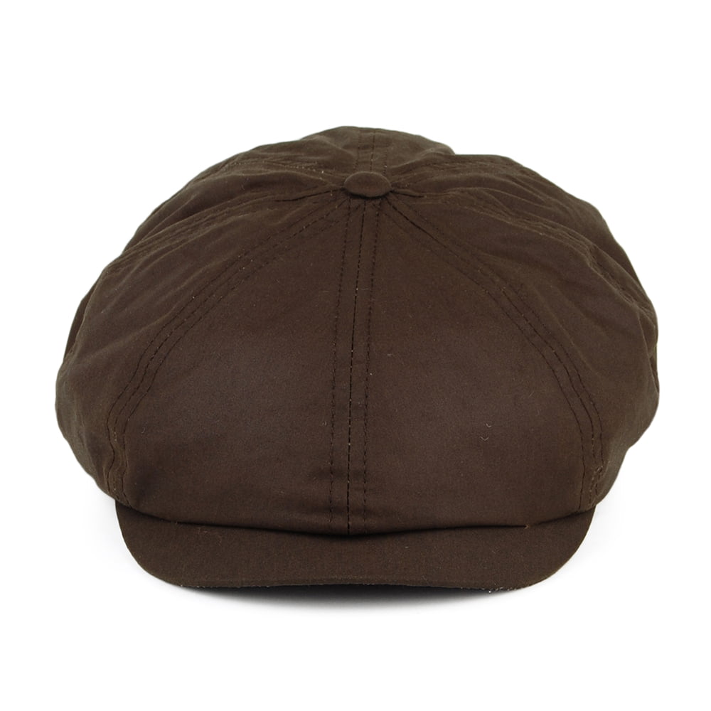 Gorra Newsboy British Millerain de algodón encerado de Jaxon & James - Marrón