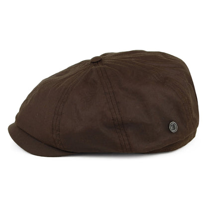 Gorra Newsboy British Millerain de algodón encerado de Jaxon & James - Marrón
