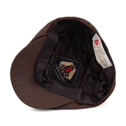 Gorra Newsboy British Millerain de algodón encerado de Jaxon & James - Marrón