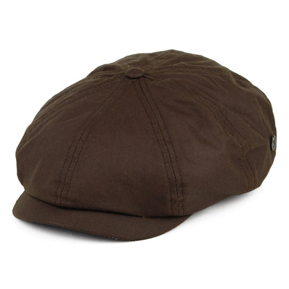 Gorra Newsboy British Millerain de algodón encerado de Jaxon & James - Marrón