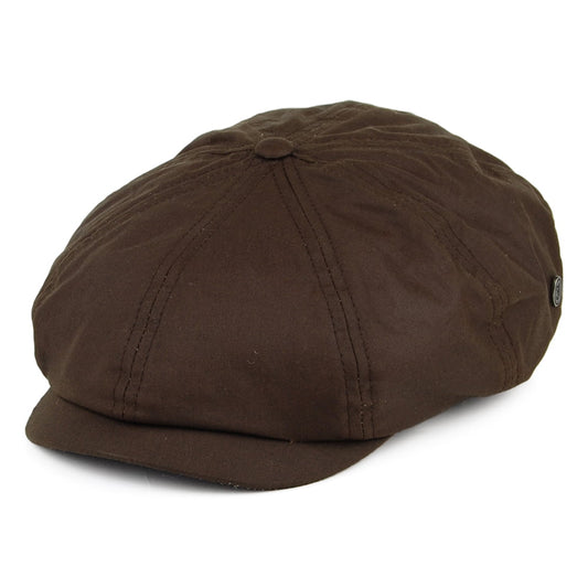 Gorra Newsboy British Millerain de algodón encerado de Jaxon & James - Marrón