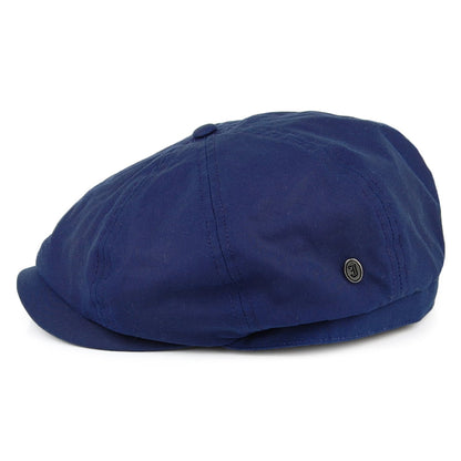 Gorra Newsboy British Millerain de algodón encerado de Jaxon & James - Azul Marino
