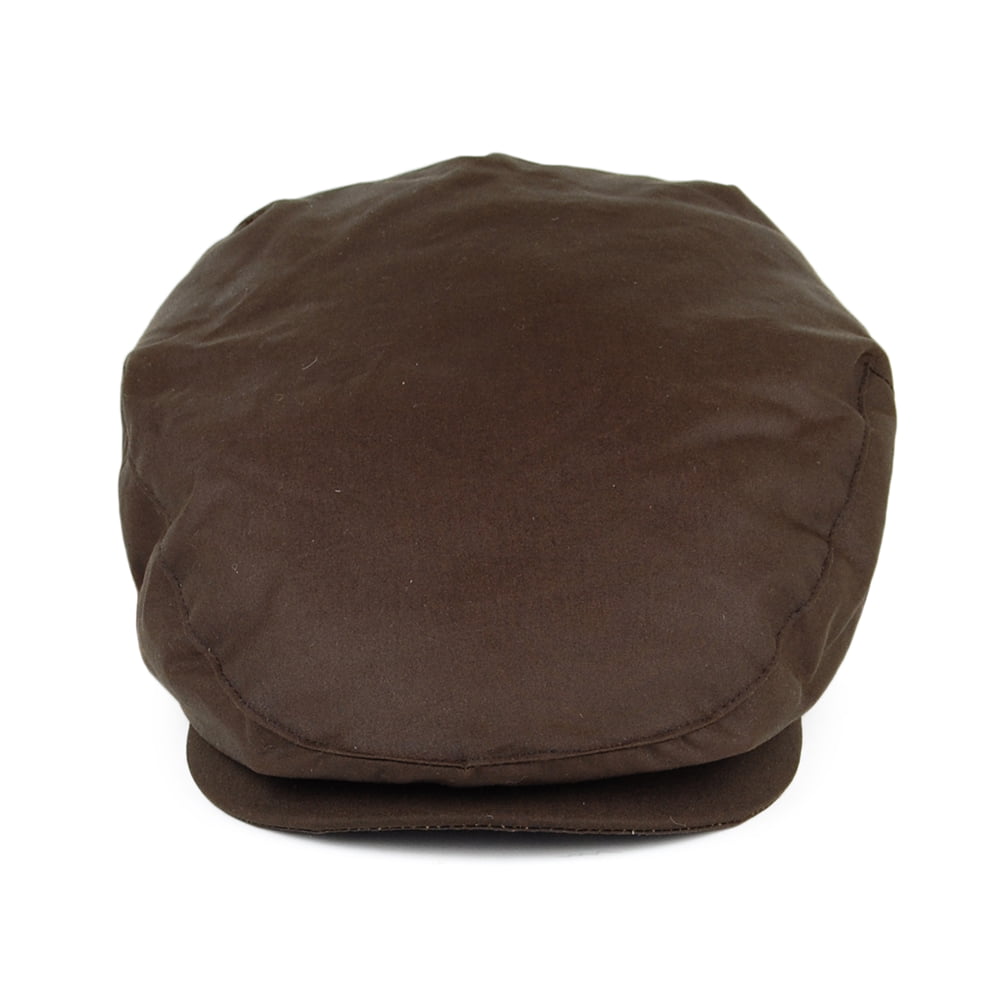 Gorra plana British Millerain de algodón encerado de Jaxon & James - Marrón