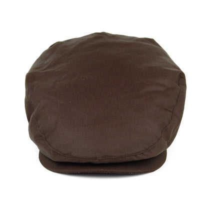 Gorra plana British Millerain de algodón encerado de Jaxon & James - Marrón