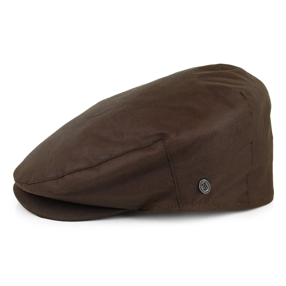 Gorra plana British Millerain de algodón encerado de Jaxon & James - Marrón