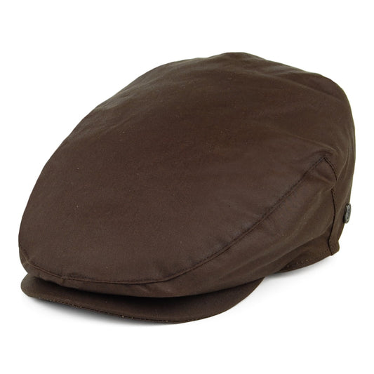 Gorra plana British Millerain de algodón encerado de Jaxon & James - Marrón