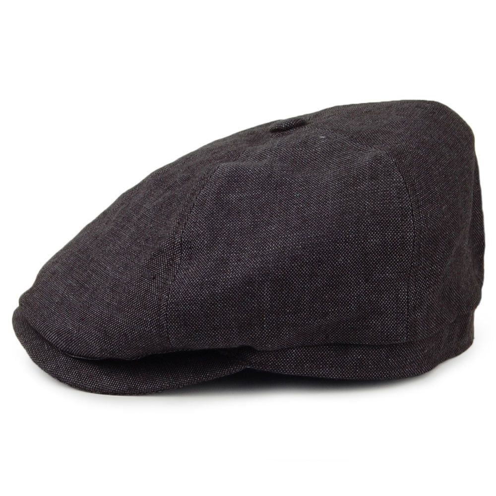 Gorra Newsboy Hudson de lino irlandés de Failsworth - Antracita