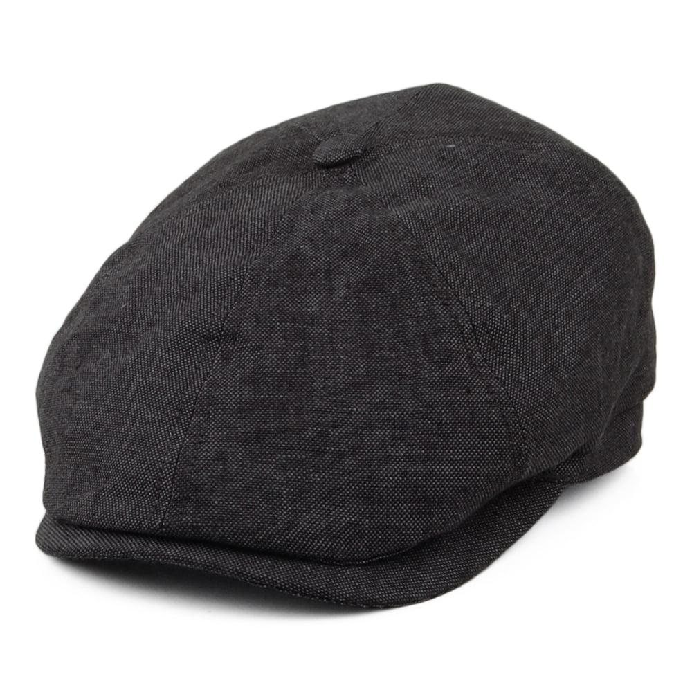 Gorra Newsboy Hudson de lino irlandés de Failsworth - Antracita
