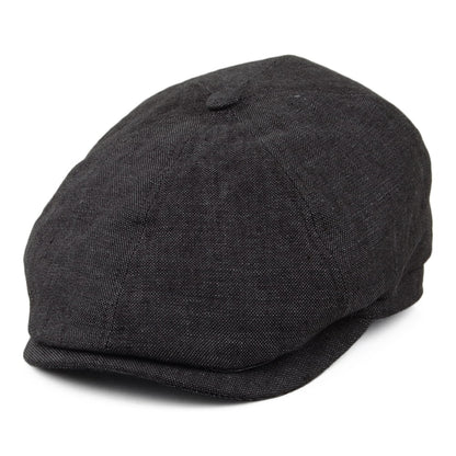 Gorra Newsboy Hudson de lino irlandés de Failsworth - Antracita