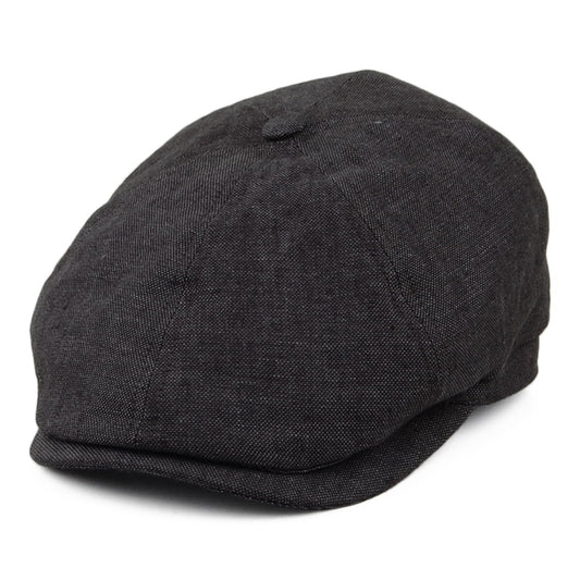 Gorra Newsboy Hudson de lino irlandés de Failsworth - Antracita