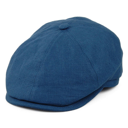 Gorra Newsboy Hudson de lino irlandés de Failsworth - Vaquero