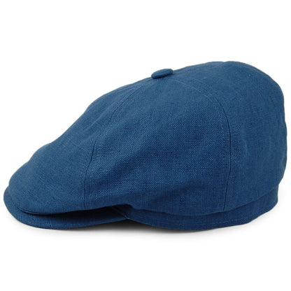 Gorra Newsboy Hudson de lino irlandés de Failsworth - Vaquero