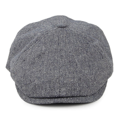 Gorra Newsboy Hudson de mezcla de seda diseño de espiga de Failsworth - Gris