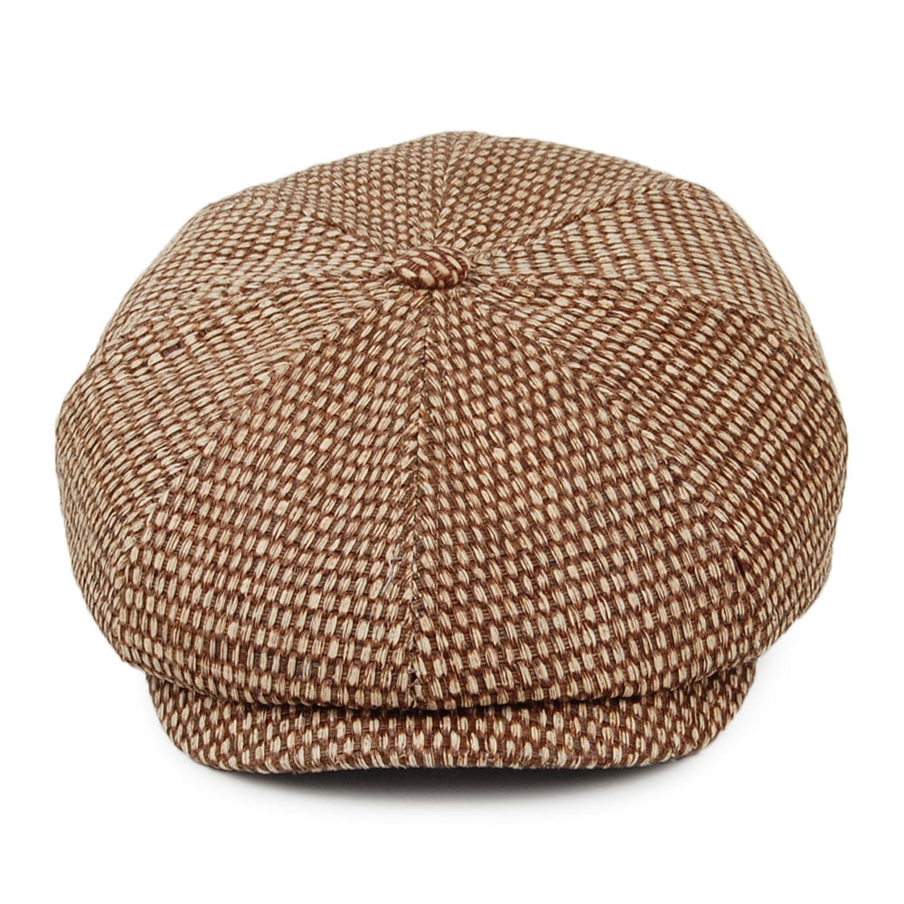 Gorra Newsboy Hatteras de paja toyo de Stetson - Marrón-Natural