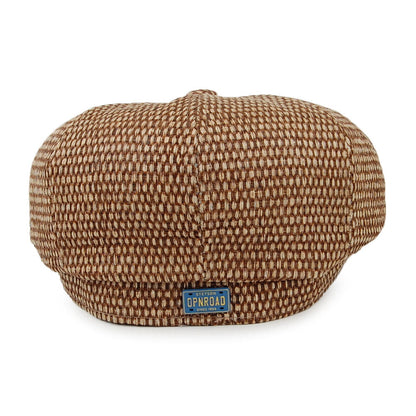 Gorra Newsboy Hatteras de paja toyo de Stetson - Marrón-Natural