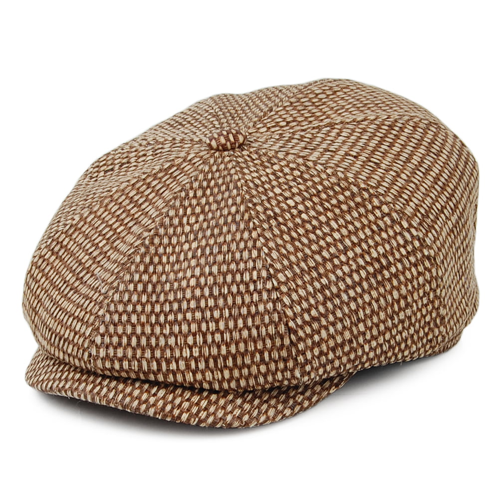 Gorra Newsboy Hatteras de paja toyo de Stetson - Marrón-Natural