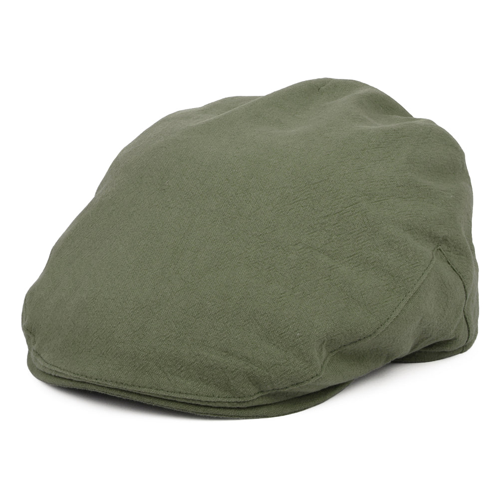 Gorra plana Skye Balmoral de lino grueso de Christys - Kaki