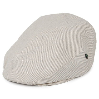 Gorra plana Promo de lino rayado de City Sport - Crema-Beige Arena