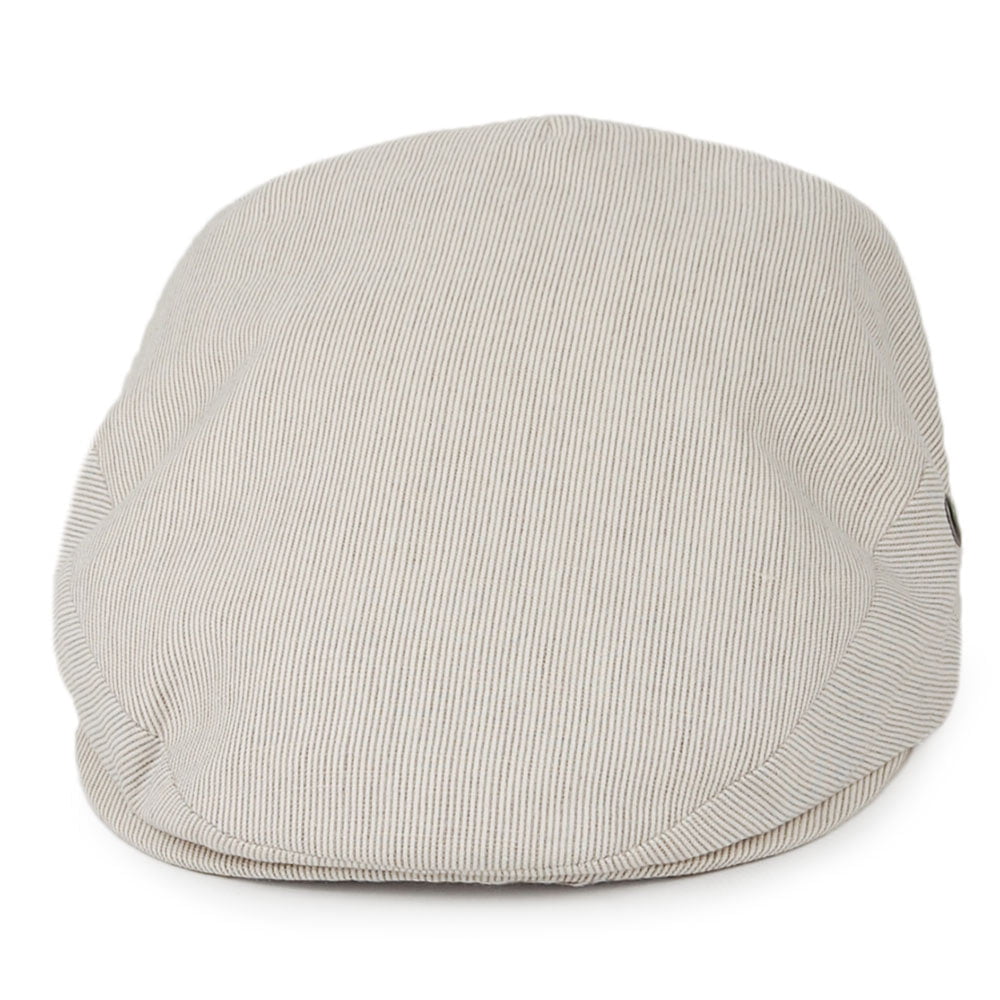 Gorra plana Promo de lino rayado de City Sport - Crema-Beige Arena