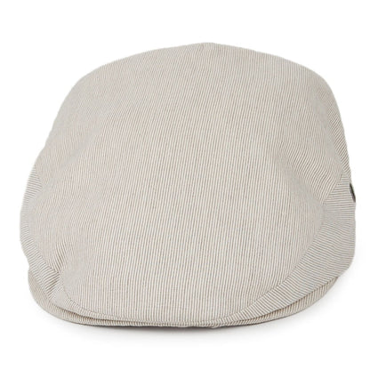 Gorra plana Promo de lino rayado de City Sport - Crema-Beige Arena
