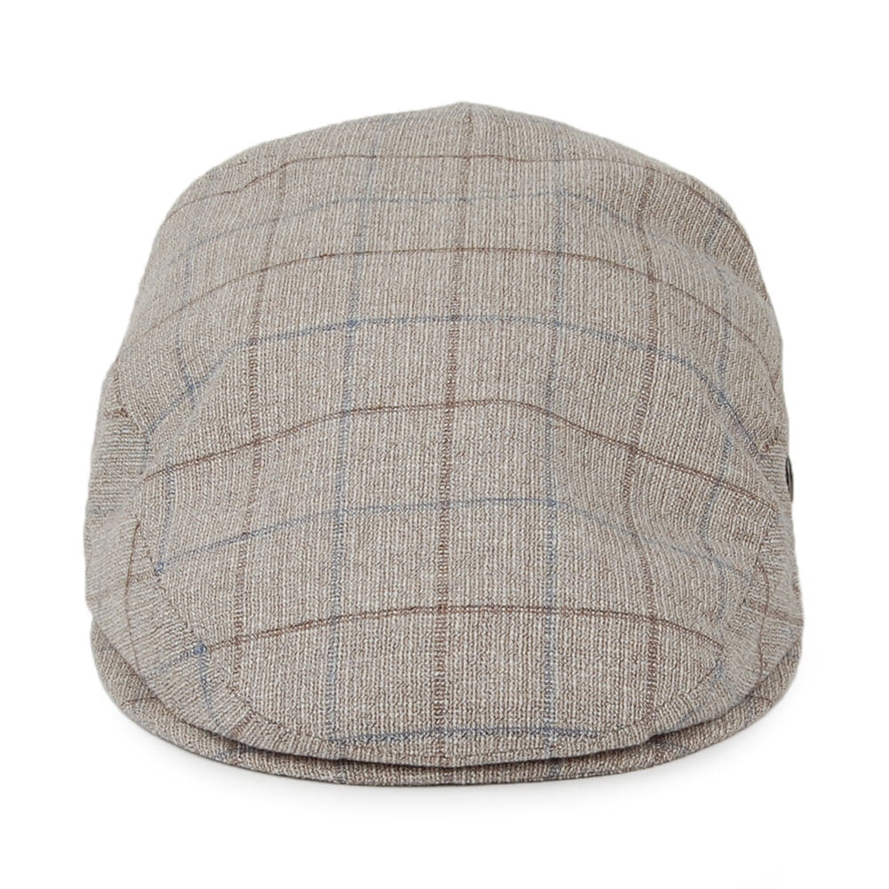 Gorra plana a cuadros de City Sport - Marrón Claro