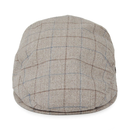 Gorra plana a cuadros de City Sport - Marrón Claro