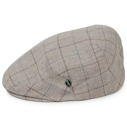Gorra plana a cuadros de City Sport - Marrón Claro
