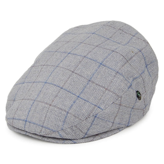 Gorra plana a cuadros de City Sport - Azul-Gris