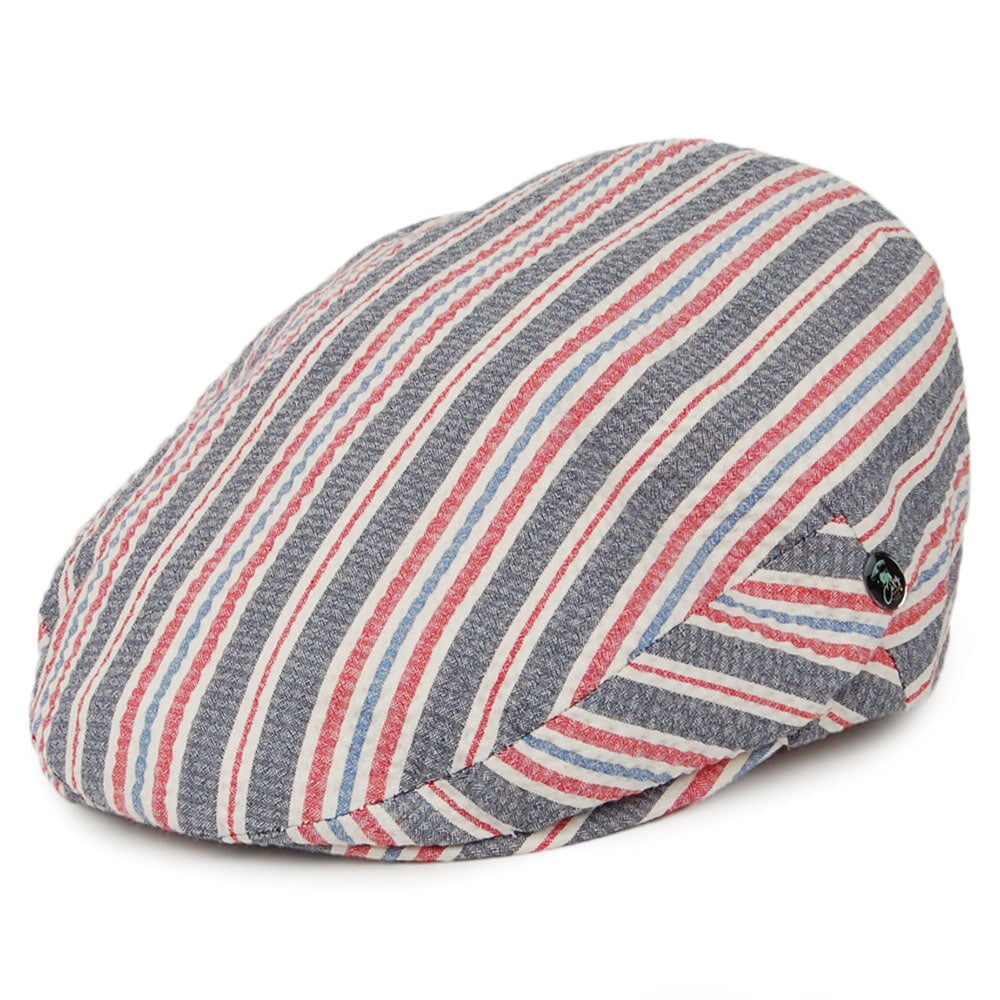 Gorra plana Hamptons de sirsaca de City Sport - Azul-Rojo