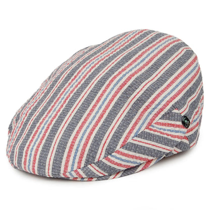 Gorra plana Hamptons de sirsaca de City Sport - Azul-Rojo