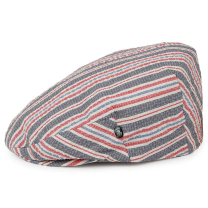 Gorra plana Hamptons de sirsaca de City Sport - Azul-Rojo