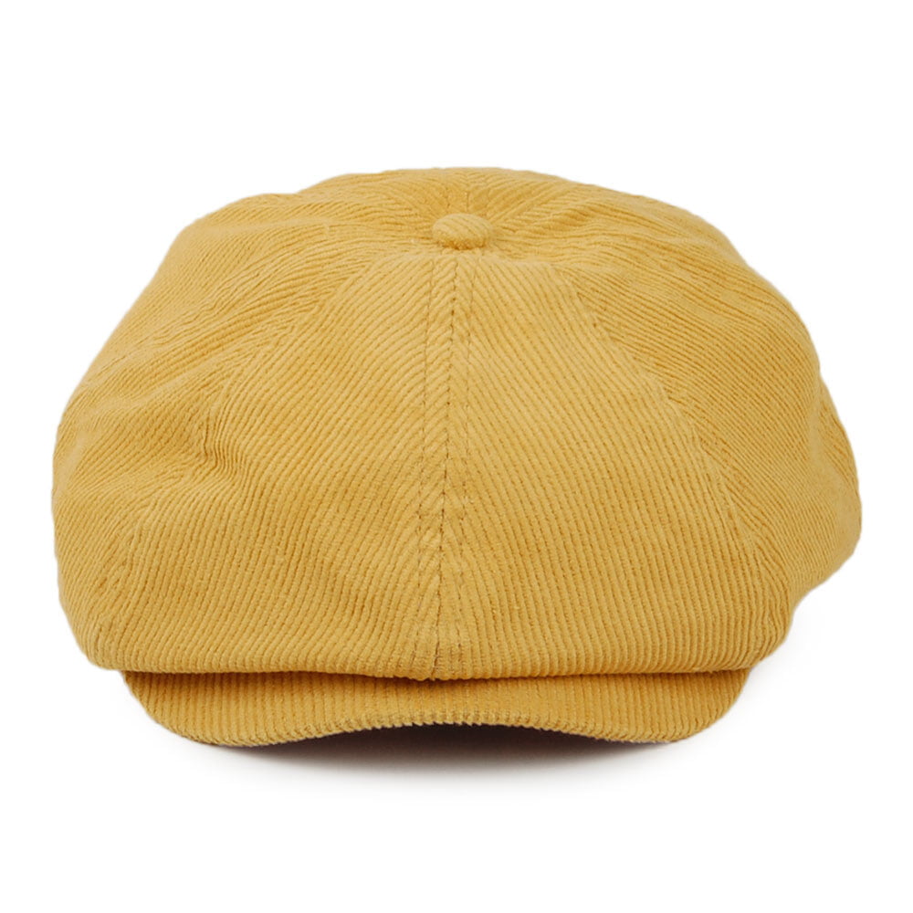 Gorra Newsboy Brood ligero verano de pana de Brixton - Mostaza