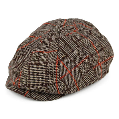 Gorra Newsboy Brood Lightweight a cuadros de Brixton - Marrón