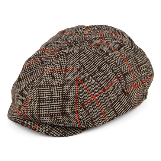 Gorra Newsboy Brood Lightweight a cuadros de Brixton - Marrón