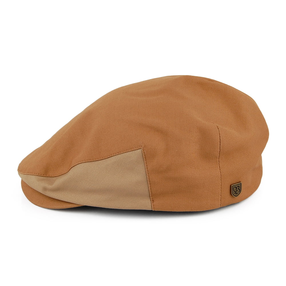 Gorra plana Hooligan de algodón Dos Tonos de Brixton - Camel