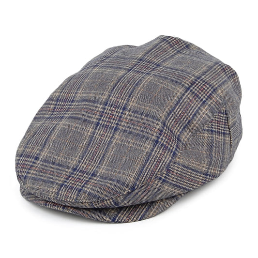 Gorra plana Hooligan a cuadros de Brixton - Gris-Azul