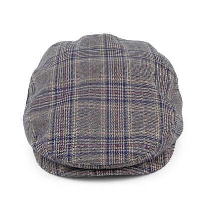 Gorra plana Hooligan a cuadros de Brixton - Gris-Azul