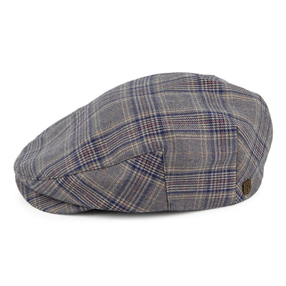 Gorra plana Hooligan a cuadros de Brixton - Gris-Azul