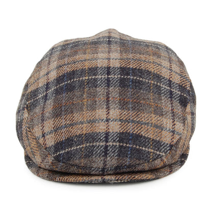Gorra plana de lana y cachemira a cuadros de City Sport - Negro-Beige