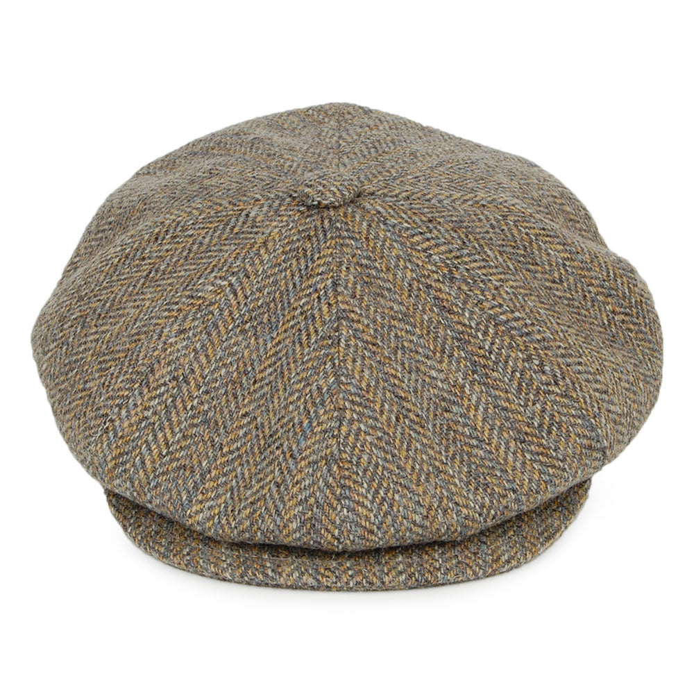 Gorra Newsboy Galvin Italiana diseño rayado en espiga de Bailey - Gris Multi
