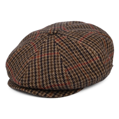 Gorra Newsboy Galvin a cuadros de Bailey - Negro-Beige Arena