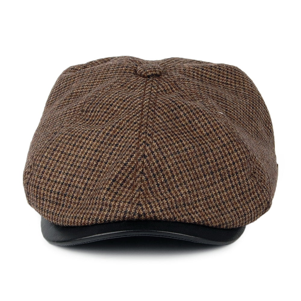 Gorra Newsboy pata de gallo de Seeberger - Marrón