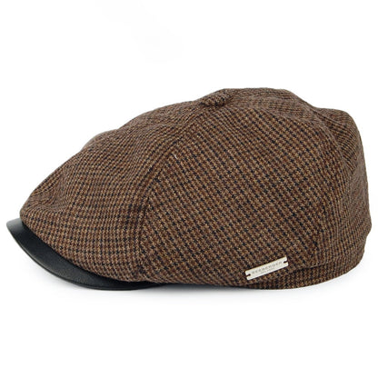 Gorra Newsboy pata de gallo de Seeberger - Marrón