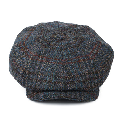 Gorra Newsboy Hatteras de HARRIS TWEED de Stetson - Azul-Gris