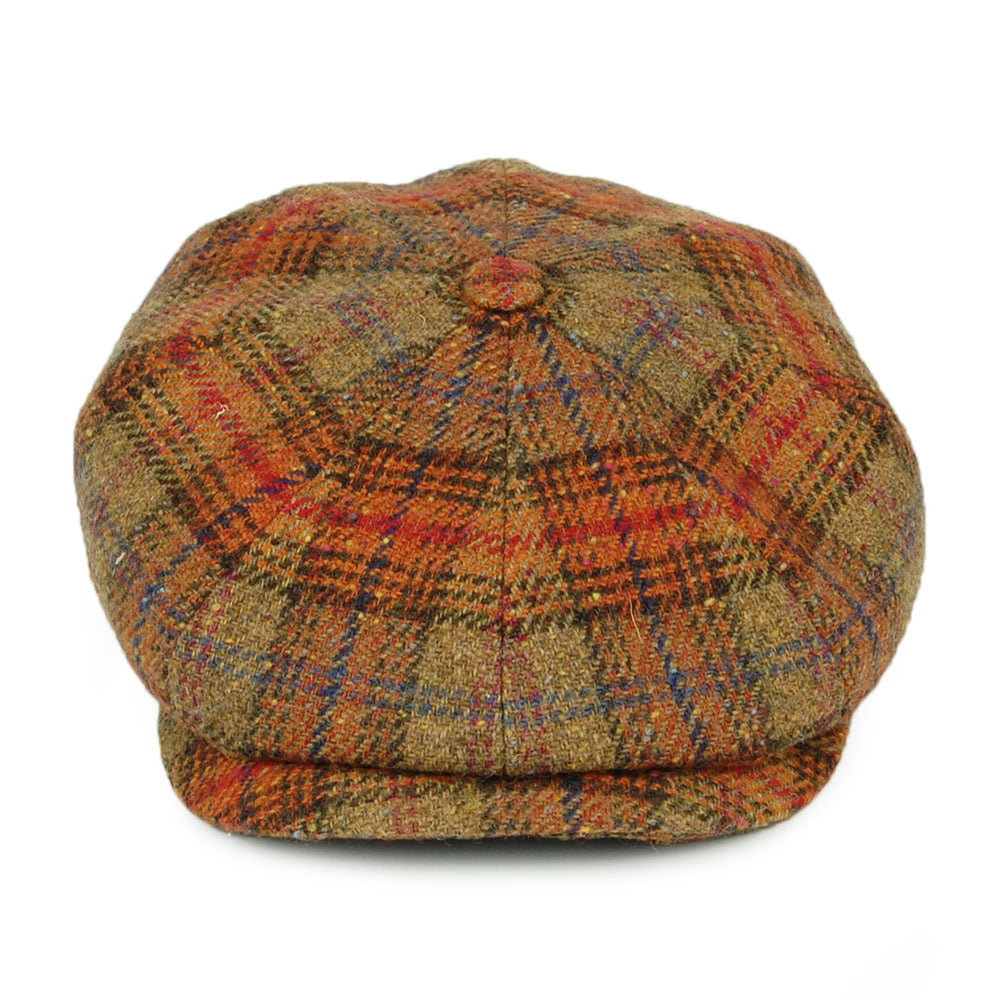 Gorra Newsboy Hatteras de lana de borrego Príncipe de Gales de Stetson - Otoño