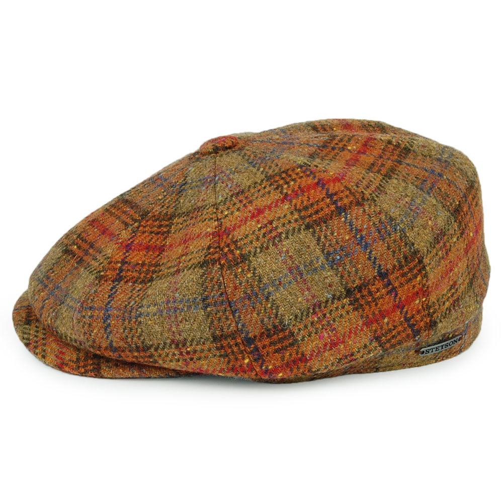 Gorra Newsboy Hatteras de lana de borrego Príncipe de Gales de Stetson - Otoño