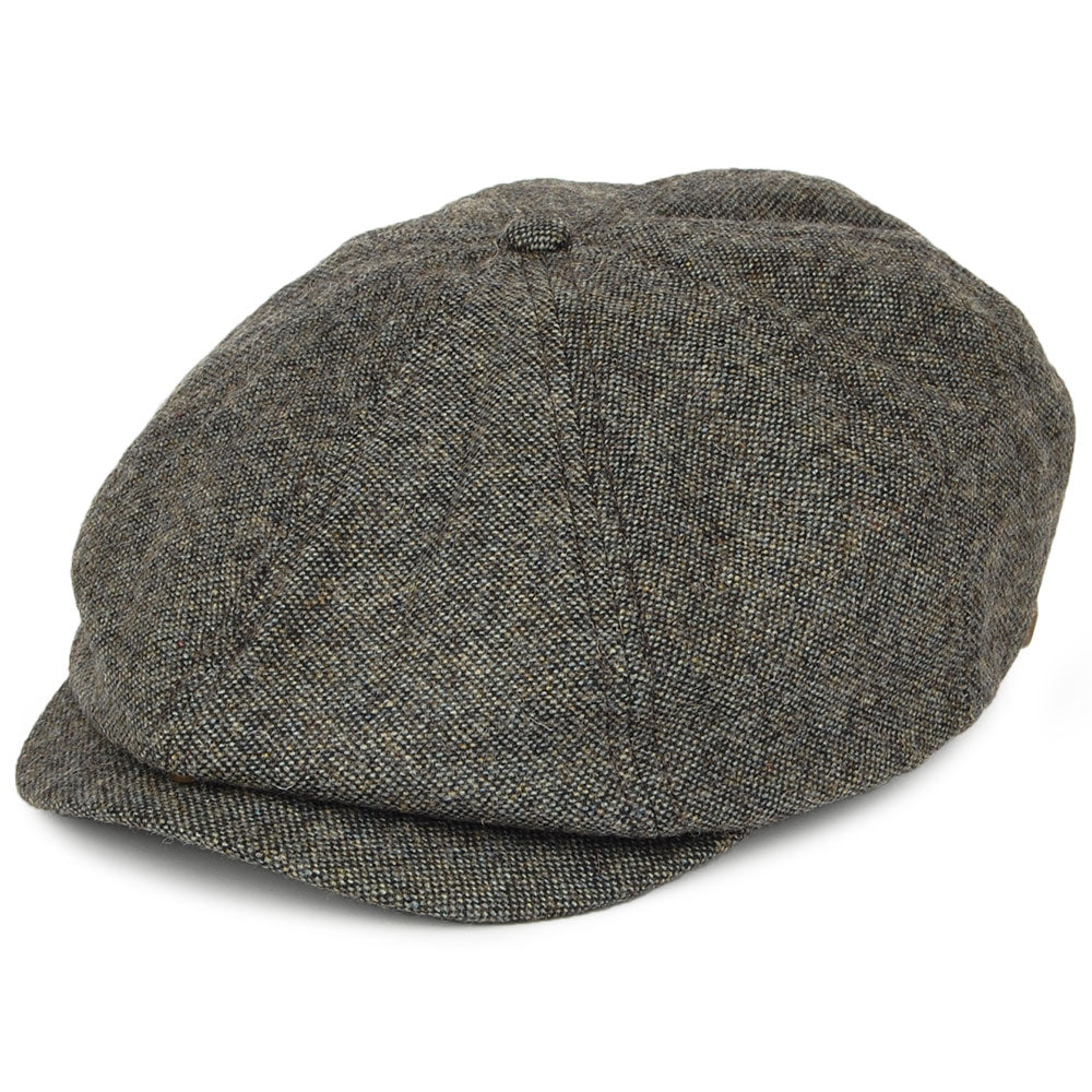 Gorra Newsboy Brood de Tweed de Brixton - Azul-Gris