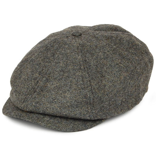 Gorra Newsboy Brood de Tweed de Brixton - Azul-Gris