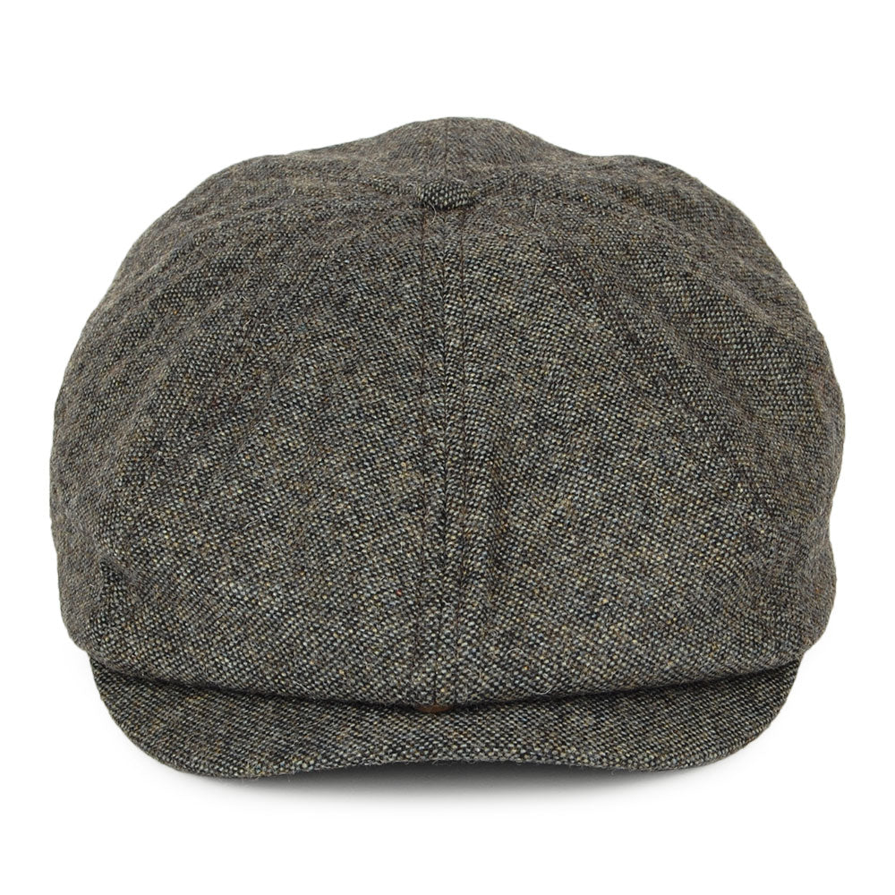 Gorra Newsboy Brood de Tweed de Brixton - Azul-Gris